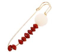 HOMSFOU Broche Fleur en Racine de Bodhi Vert et Blanc, Grosse Épingle de Sûreté Élégante Design Unique, Beauté Naturelle et Artisanat Raffiné pour Châles et Foulards