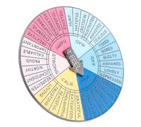 HOMSFOU Broche Roue des Émotions Rotative en Métal, Accessoire Broche Esthétique Colorée, Broches Amusantes pour Femmes, Petit Format pour Interaction Sociale et Expression D’humeur