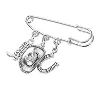 HOMSFOU Broche Style Western Cow-boy en Métal, Épingle de Sûreté pour Vêtements, Pince à Foulard Féminine, Clip de Collier pour Accessoires Mode, Présent Original pour Événements