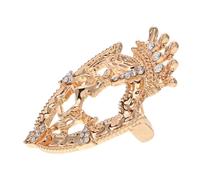 HOMSFOU Broche Vintage de Couronne Écusson, Épinglette pour Costume Homme, Accessoire Rétro pour Cérémonie et Oktoberfest, Dorée, Taille Unique