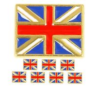 HOMSFOU Broches Drapeau Britannique en Alliage de Zinc Ensemble de 8 Épingle Souvenir Polyvalente et Légère pour Tenue Décontractée ou Souvenir de Voyage