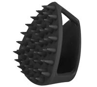 HOMSFOU Brosse à Barbe pour Hommes en Silicone Souple Noire - Petit Masseur et Exfoliant du Cuir Chevelu, Brosse Multifonction pour Laver Barbe, Cheveux et Visage, pour Soins Capillaires