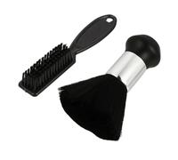 HOMSFOU Brosse à Cheveux Maison 2 Pièces, Brosse de Coiffure Douce pour Nettoyage Cou et Oreilles, Plumeau de Cou Léger et Portable, Outil Professionnel pour Salon de Coiffure et Institut