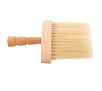 HOMSFOU Brosse de Barbier pour Nettoyage Cheveux Cassés au Cou et Visage, Manche en Bois Ergonomique, Douce pour Rasage Manuel, Outil Salon Coiffure Hommes, Brosse à Raser Compacte