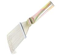 HOMSFOU Brosse Métallique de Toilettage pour Chevaux et Bovins, Grattoir à Poils de Cheval, Râteau Petit Format en Métal, Outil de Nettoyage pour Enlever Poils Morts, Usage en Élevage