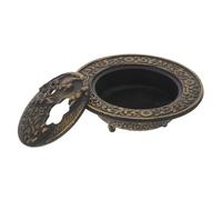 HOMSFOU Brûleur de Parfum en Fonte Cuivre, Bol Rituelle pour Bâtons Palo Santo et Cônes, Support Aromatique Multi-Usage pour Purification, Contemplation et Ambiance Zen, Porte-Parfum