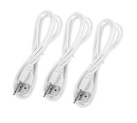 HOMSFOU Câble de Recharge USB Rapide 3 Pièces Blanc en Caoutchouc et Cuivre, Résistant à l'usure, pour Remplacement Chargeur DC/DC Appareils de Beauté