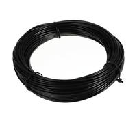 HOMSFOU Câble Solide 25 Mètres Gainé Noir Acier Inoxydable Flexible et Isolant Structure Multi-brins pour Étendage à Linge Extérieur