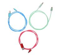 HOMSFOU Câbles de Charge USB Type-c Câble TPE Solide Lot de 3 LED Verte Charge Rapide et Décoration Lumineuse pour Appareils USB Type-c