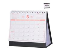 HOMSFOU Calendrier de Bureau Compact et Élégant Planificateur Spiralé avec Dates Complètes Calendrier Familial pour Bureau Maison ou Salle de Classe