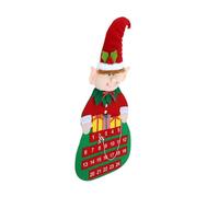 HOMSFOU Calendrier de Noël Feutre Suspendu Décoration de Compte pour Porte Calendrier de avec Design Interactif pour Décorer pour Fêtes