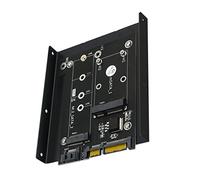 HOMSFOU Carte Adaptatrice SSD M2 Sata3 Double Port, Métal Noir