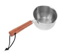 HOMSFOU Casserole Inox Multifonction 200 Ml Bec Verseur et Mesure Intégrée, Portable et Compacte Cuisine Étudiante et Voyages, Chauffe-Lait et Huile