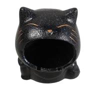 HOMSFOU Cendrier Design Créatif et Adorable Grosse Capacité en Céramique de Chat Noir Multifonctionnelle, Décoratif pour Bar et Espace Extérieur