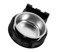 HOMSFOU Cendrier Mural en Acier Inoxydable Noir, Support Mural pour Salle de Bain, Poubelle à Cigarettes Murale Compacte, Accessoire Anti-fumée pour Toilettes et Espaces Commerciaux,