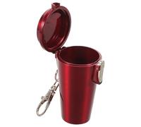 HOMSFOU Cendrier Portable Design Moderne Minimaliste en Métal avec Couvercle et Porte-clés, Cendrier de Voyage Facile à Nettoyer pour Déplacements Quotidiens et Lieux Publics