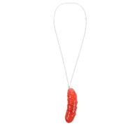 HOMSFOU Chaîne Pendentif Nourriture Fausse Saucisse Artisanale, Collier Amusant pour Déguisement Barbecue, Accessoire Couple Disco