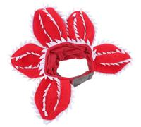 HOMSFOU Chapeau en Peluche pour Animaux de Compagnie de Fleur Carnivore, Léger et Respirant, Accessoire Mode pour Chien et Chat Lors de Fêtes de Noël