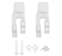 HOMSFOU Charnière de Remplacement en Plastique pour Abattant de Wc avec Vis de Fixation, Kit Complet de Pièces Détachées pour Siège de Toilette, Compatible Toilettes Résidentielles,