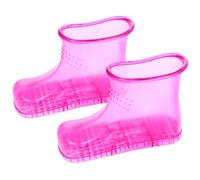 HOMSFOU Chaussures de Bain de Pieds Grand Format 45 Bottes de Trempage en Pvc Rose Massant Semelle Antidérapante Massage Bain de Pieds pour Sauna Soin Trempage Balnéo Spa Style Aléatoire