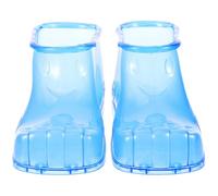 HOMSFOU Chaussures de Bain de Pieds Magnétisées Taille Petite 12,5 Cm Bleu, Bain de Pédicure Portatif en Plastique Résistant la Chaleur, Masseur de Pieds Antidérapant pour Spa et Soins
