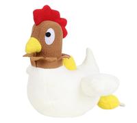 HOMSFOU Chien en Peluche Poule Adorable Fonction Décompression et Fuite de Nourriture en Polaire et Coton, pour Jeu Interactif et Entraînement