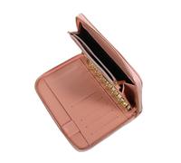 HOMSFOU Classeur de Budget Femme Rose A7 en PU avec Fermeture Éclair, Portefeuille Organiseur D'argenté Grand Capacité pour Économie, Paquet à Main Pratique pour Bureau et Maison