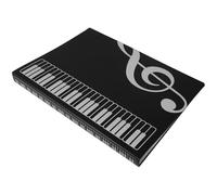 HOMSFOU Classeur de Partitions Musicales avec Finition Mate en Abs Noir Grosse Capacité 80 Pages, Design Élégant et Simple pour Rangement de Musique et Musiciens Itinérants