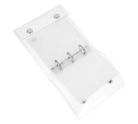 HOMSFOU Classeur Mini à Anneaux Ronds Transparent avec 21 Pochettes Pvc et Fermeture Pression Sécurisée, Couverture Souple Portable pour Organiser Budget et Voyage