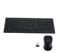 HOMSFOU Clavier Et Souris sans Fil Silencieux Ergonomique 2,4g Bureau Portable Noir Ensemble sans Pile Usage Domestique Professionnel Design Compact