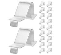 HOMSFOU Clips de Support D’étagère en Fer Épais 8mm, Lot de 20 Pièces, Pince D’étagère Robuste pour Armoires, Classeurs et Meubles de Rangement Bureau, Fixation Polyvalente pour Étagères
