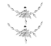 HOMSFOU Clips Décoratifs pour Chaussures de Mariée en Strass, Paire Amovible pour Escarpins, Talons et Ballerines, Accessoires Élégants pour Décoration Chaussures de Mariage, Utilisation