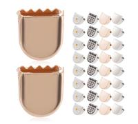 HOMSFOU Clips pour Lacets de Chaussures 32 Pièces, Embouts de Lacets en Fer Solide, Motifs Marguerites Blancs et Couleurs Pastel, Clips Verrouillables pour Réparation et Entretien DIY