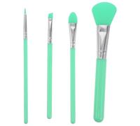 HOMSFOU Coffret Pinceaux de Maquillage en Silicone, Voyage, Vert Clair