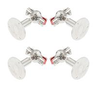 HOMSFOU Collier de Fixation et Base Réglable en Acier Inoxydable Argenté 4 Pièces Support Mural Robuste pour Conduit et Tuyau Adapté aux Surfaces Carrelées Cuisine