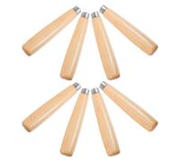 HOMSFOU Colliers Métal Poignée de Lime Alésage 3mm Rond en Bois, 8 Pièces | Surface Lisse sans Éclats, Beige, pour Remplacement D’outils à Main et Restauration Professionnelle