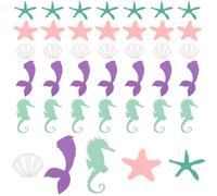 HOMSFOU Confettis en Papier Queue de Sirène Multicolores, 100 Pièces, Décoration de Table pour Fête d'anniversaire, Mariage et Thème Océan, Accessoires Légers pour Couleur Aléatoire