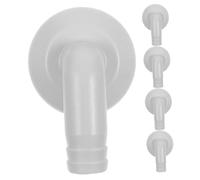 HOMSFOU Connecteur Coudé pour Climatiseur 18mm en Plastique Blanc, Pack de 5 Pièces, Installation pour Unité Extérieure sans Éclaboussures ni Fuites, Léger et Solide