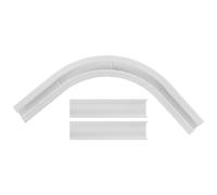 HOMSFOU Connecteur D'angle pour Rail de Rideau à 90° en Plastique Robuste, pour Installation sans Perçage, Compatible Tringle Simple et Double, Accessoire Silencieux pour Montage Plafond