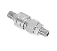 HOMSFOU Connecteur rapide hydraulique Accessoire automobile et chaque mot-clé est contrôlé dans un seul mot: attache rapide hydraulique connecteur rapide de tuyau acier allié Silver