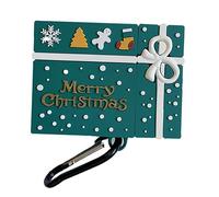 HOMSFOU Coque Silicone Verte Thème Noël avec Protection Choc Portable pour Étui Casque