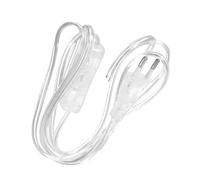 HOMSFOU Cordon De Suspension Transparent 1.80 M Avec Interrupteur Rallonge Européenne Fine Pour Lampe Câble D'Alimentation Bricolage Décoration Intérieure