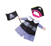 HOMSFOU Costume de Chien Décoratif Pirate en Polyester Respirant et Confortable, Chapeau Unique pour Chien et Chat, pour Fêtes d'anniversaire et Performances D'histoires