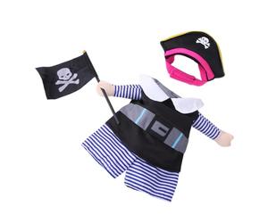 HOMSFOU Costume de Chien Décoratif Pirate en Polyester Respirant et Confortable, Chapeau Unique pour Chien et Chat, pour Fêtes d'anniversaire et Performances D'histoires