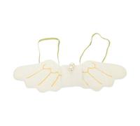 HOMSFOU Costume pour Chien et Chat Halloween Ailes Blanches en Polaire Corail, Léger et Confortable pour Occasions Festives et Déguisements Créatifs