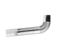 HOMSFOU Coude de Cheminée pour Camping Extension de Cheminée pour Poêle de Tente Acier Inoxydable Argenté pour Tentes Accessoires de Conduit de Fumée