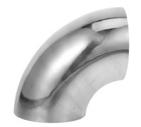 HOMSFOU Coude Polyvalent en Courante 90 Degrés Inoxydable Acier de Main Connecteur Rond Sécurisé Finition Argenté et Rampe D'escalier Intérieur et Usage Commercial