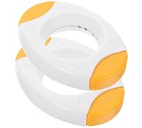 HOMSFOU Coupe-œufs Jaune 2 Pièces, Ouvre-coquille D'œuf Manuel pour Œufs Durs la Coque, Outil Cuisine Pratique en Plastique Résistant, pour Préparation Rapide Cuisine
