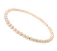 HOMSFOU Couronne de Perles en Bois Naturel 20 Cm Cercle Acier Inoxydable, Kit DIY Attrape-rêves Bohème Rustique pour Décoration Murale, Mariage, Fête et Maison Campagne