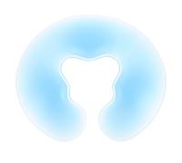 HOMSFOU Coussin Facial Spa en Silicone Bleu U, Oreiller Visage Lavable et Réutilisable pour Massage, Coussin Ergonomique pour Salon de Beauté et Centre de Soins, Confort Solide pour Table